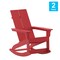 Flash Furniture Red Modern Poly Resin Adirondack Rockers, 2PK JJ-C14709-RED-2-GG - alternate 7